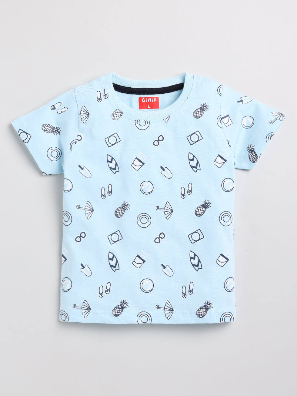 Infant Boys Round Neck Printed Tshirt Half Sleeve